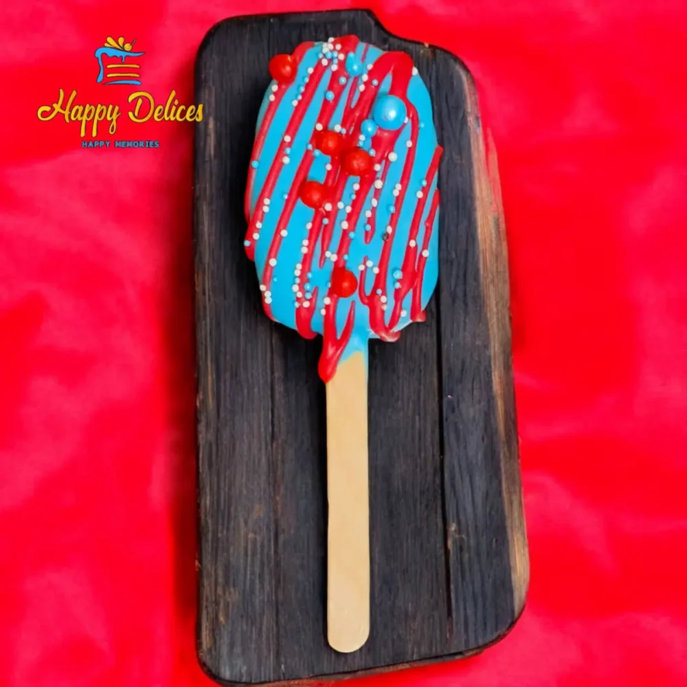 Customizable magnum cakes with colored chocolate coating and decorative sprinkles